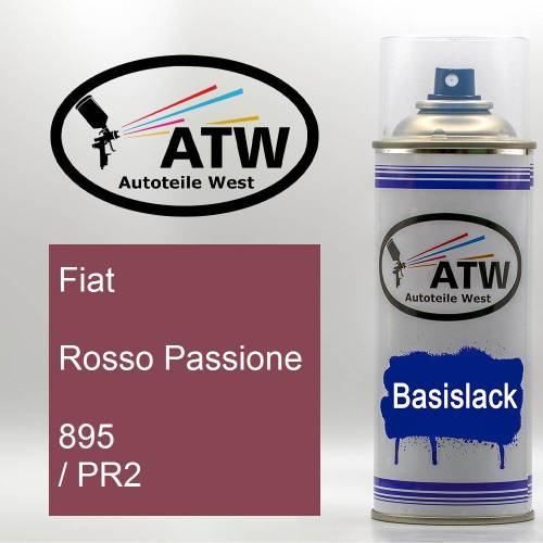 Fiat, Rosso Passione, 895 / PR2: 400ml Sprühdose, von ATW Autoteile West.